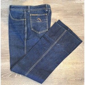 Jordache Jeans VTG High Rise USA Horse Head 80s Dark 33 Straight Sz 14 Mom Jeans